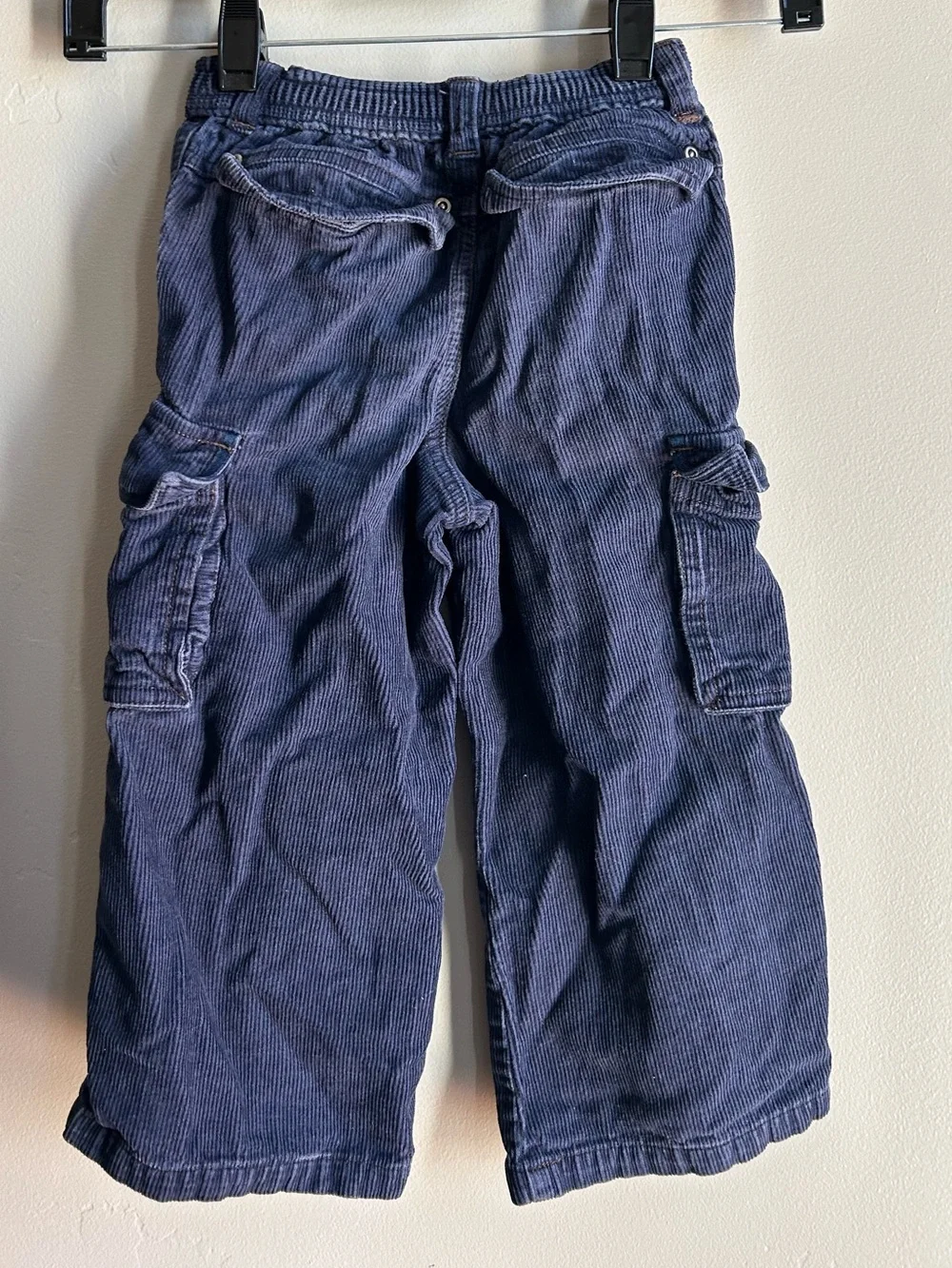 Roots Corduroy Cargo Pants 3T Navy Utility Kids Workwear Scandi Euro Summer Y2K